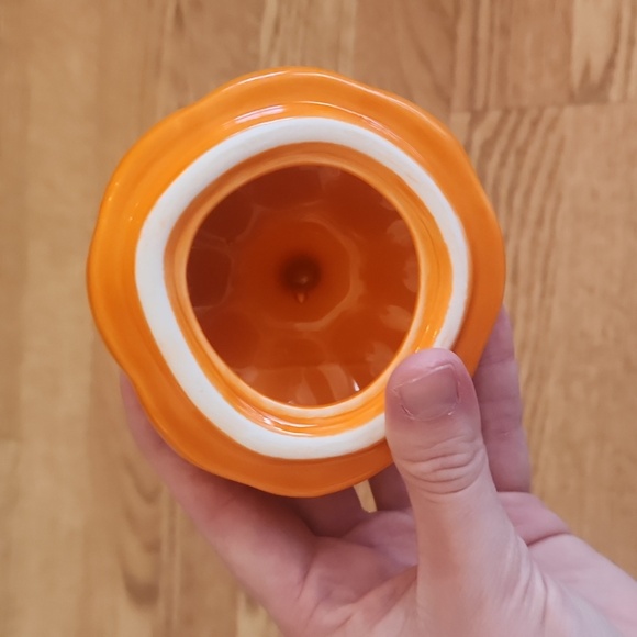 EUC Rae Dunn Artisan Orange Halloween Mug With Topper - Picture 7 of 7